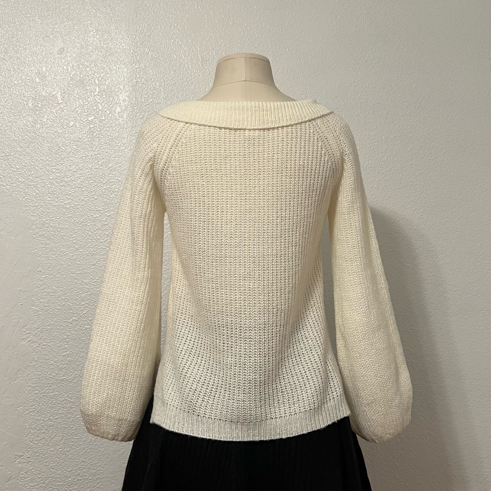 Secret Honey Otome Girly Kei Jirai Coquette Lolita Harajuku Gyaru Cream Sweater - Picture 7 of 13